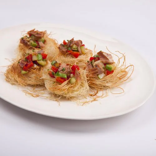 smoked tuna kanafeh
