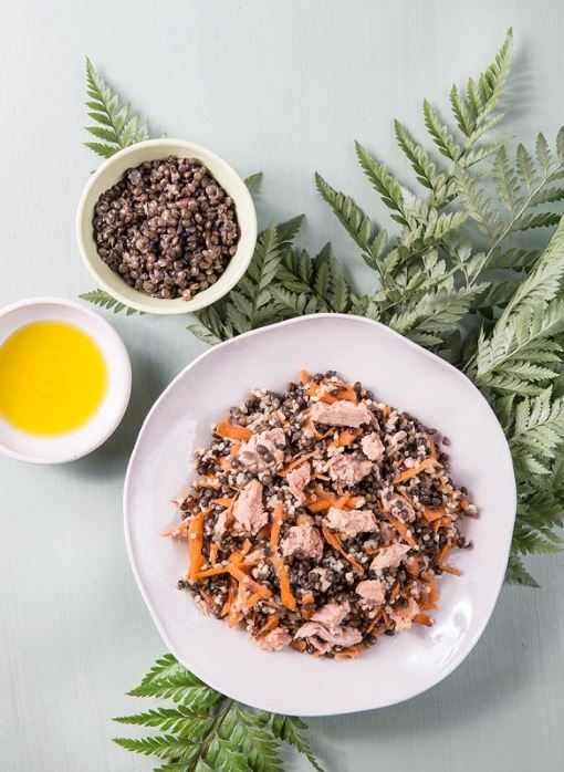 סלט בורגול ועדשים