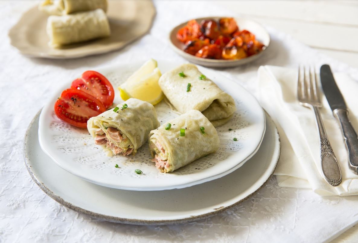 קרפ לפסח במילוי טונה 5 אחוז ואבוקדו